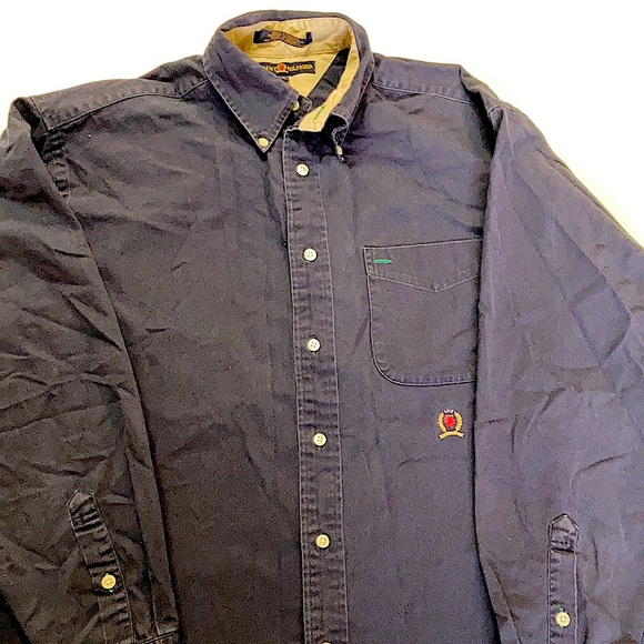 Tommy Hilfiger Other - Vintage Tommy Hilfiger Men’s Blue Button Down shirt crest logo